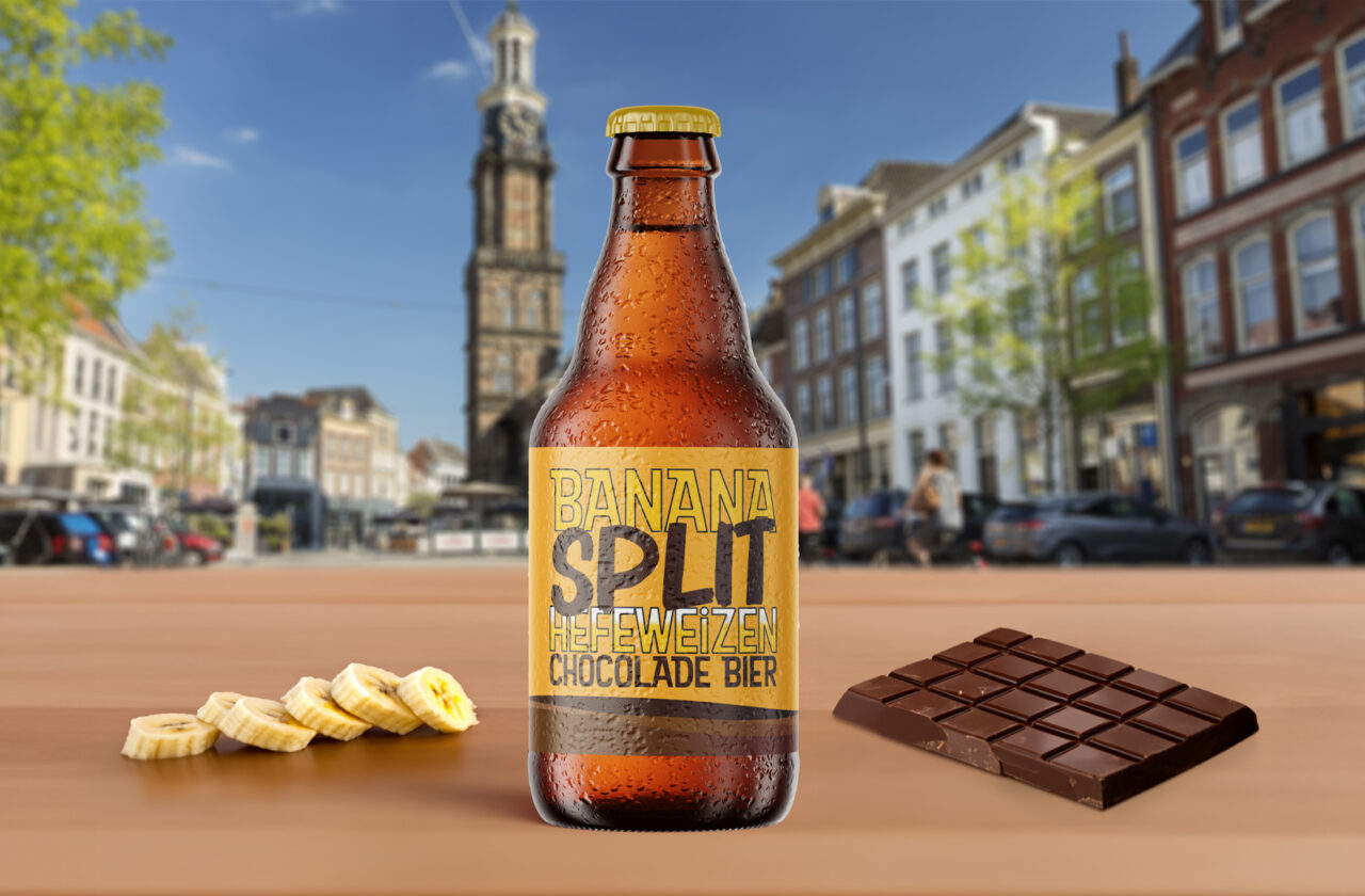 Chocolade Festival Zutphen 2023 – Vormgeving: Banana Split Hefeweizen Chocolade Bier